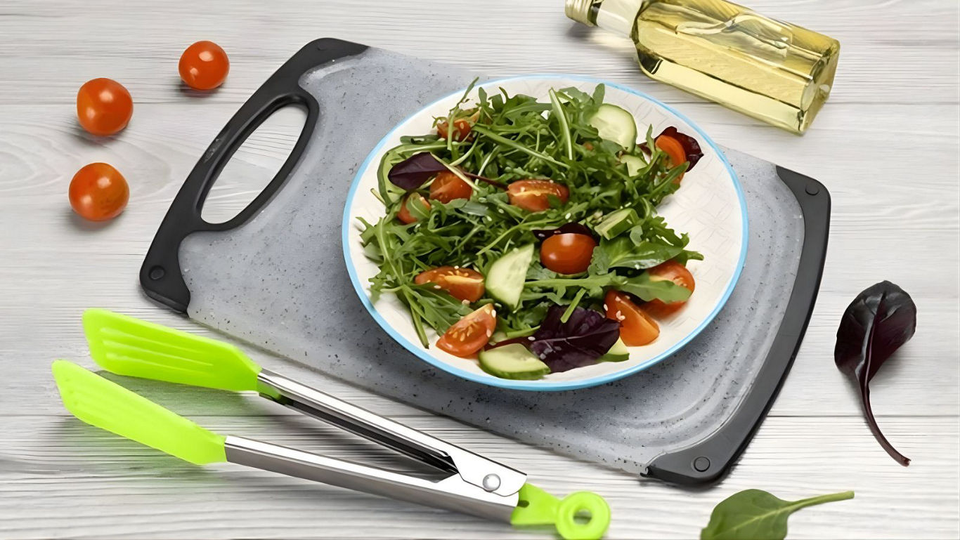 Mixed Salad Recipes Board With Winter Greens For NYE Party Spread